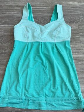 lululemon athletica Mint-Green Striped Tank